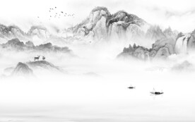 淡雅 简奢灰色山水 tiF分层