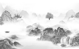 淡雅 高档灰色山水 TiF分层