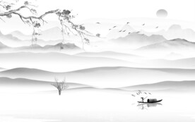 人气 高档灰色山水 TiF分层