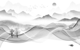 淡雅 最新灰色山水 TiF分层