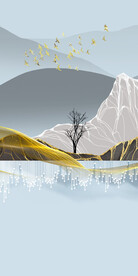 极简 中式新玄关画 Tif分层