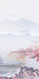 淡雅 中式新玄关画 Tif分层