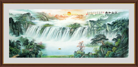 聚宝盆山水画