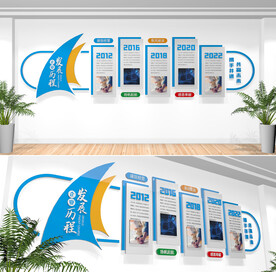 公司发展历程文化墙