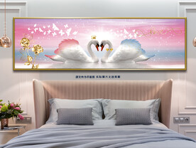 梦幻唯美天鹅湖床头装饰画