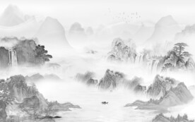 奢雅 简约灰色山水 TiF分层