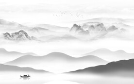 高档 简约灰色山水 TiF分层