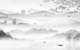 奢雅 灰色新品山水 TiF分层