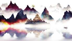 别墅 简奢中式山水 TiF分层