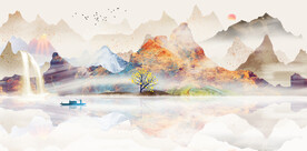 高档 简奢中式山水 TiF分层