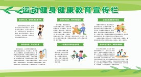 运动健身健康教育展板