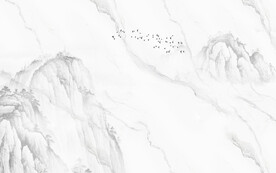 新中式大理石山水画背景墙