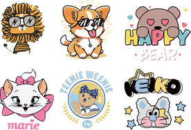 男女童卡通图案