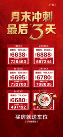 月末冲刺最后3天红金特价房源