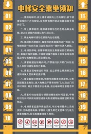 电梯安全乘坐须知