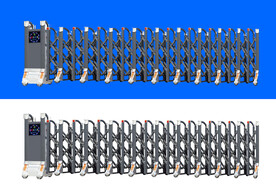 公司门口 伸缩门透明图片