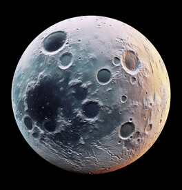 月球表面灯箱素材