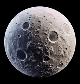 月球表面灯箱素材