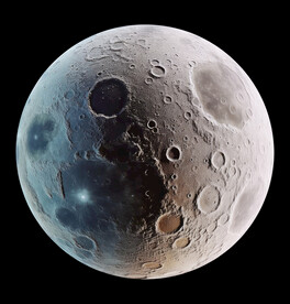 月球表面灯箱素材