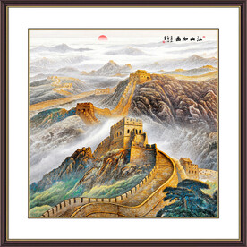 方形长城装饰画