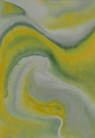 草绿色抽象水墨肌理