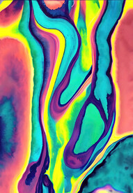 炫彩抽象水墨肌理