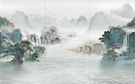 新中式影壁墙画