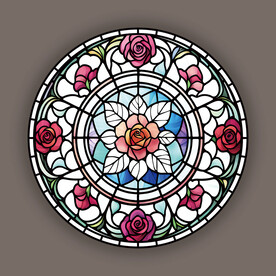 圆形教堂蒂凡尼玻璃艺术图案