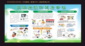 艾滋病预防健康宣传栏