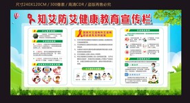 艾滋病知艾防艾健康宣传栏
