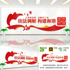 依法调解文化墙