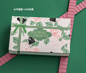 玫瑰花茶礼盒设计