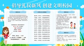 创建文明校园宣传栏展板