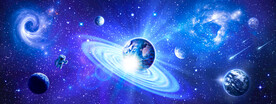 梦幻外太空星球银河宇宙星空背景