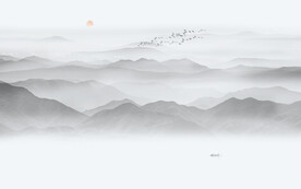 意境水墨山水画