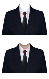 黑领带女人西装证件照衣服素材