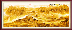 金色长城国画