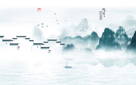 水墨江南背景墙