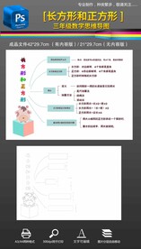 三年级思维导图长方形和正方形