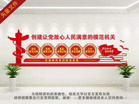 模范机关建设展板