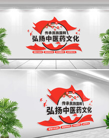 弘扬中医药文化墙