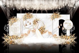 香槟色简约婚礼背景