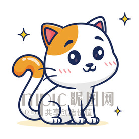 可爱卡通小猫咪矢量素材