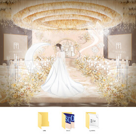 香槟色梦幻婚礼效果图