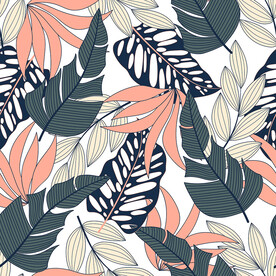 植物枝叶 面料印花