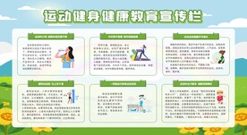 运动健身健康教育宣传栏