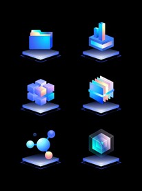 可视化3D立体UI图标icon