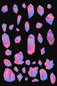 矢量钻石晶体形状