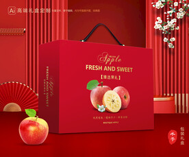 苹果包装 红富士礼盒