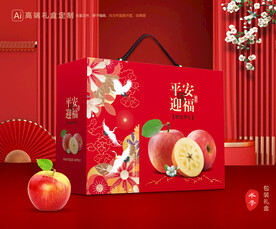 苹果包装 红富士礼盒